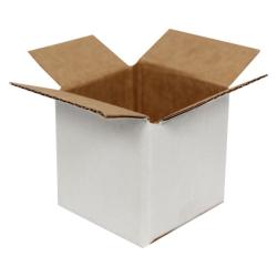5x5x5 cm Tek Oluklu Beyaz Koli