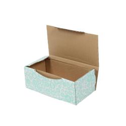 22,5x12x8 cm Kutu Turkuaz Desenli