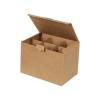 25x17x17 cm Seperatörlü Bardak Kutusu - Kraft - 6 Gözlü