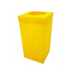 Geri Dönüşüm Atık Kutusu Sarı 35x35x70 cm