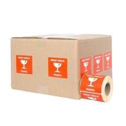 Dikkat Kırılır Etiketi 7x8 cm 500 adet